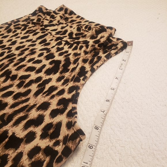 ANIMAL PRINT Bodycon Mockneck Tube Dress sz. 0X (sz 12 to 14) - Picture 11 of 14